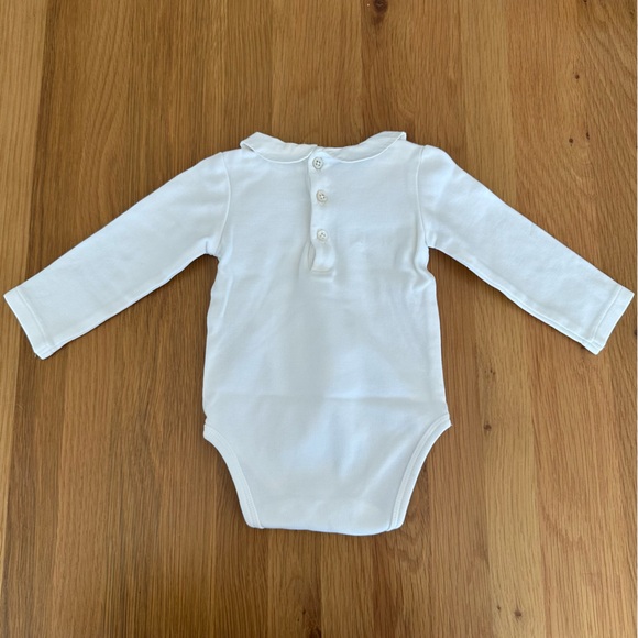 Natalys White Long Sleeve Baby Bodysuit - Picture 3 of 3